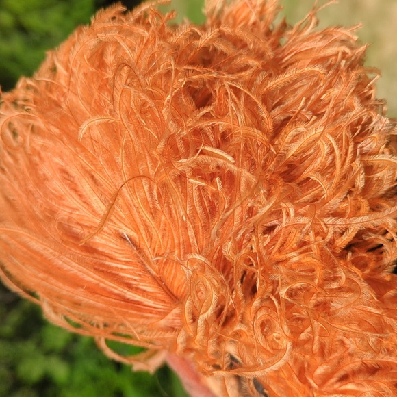 Vintage 40s Copper Ostrich Feather Tilt Hat - Picture 7 of 11